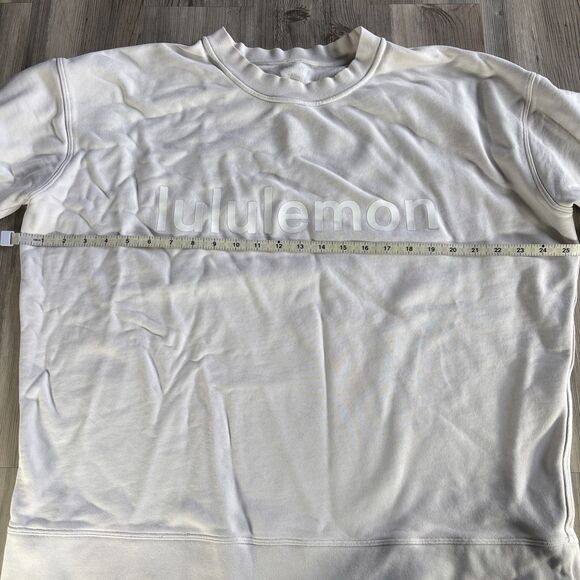 Perfectly Oversized White Lululemon Crewneck Sweatshirt Size 8 - Picture 5 of 12